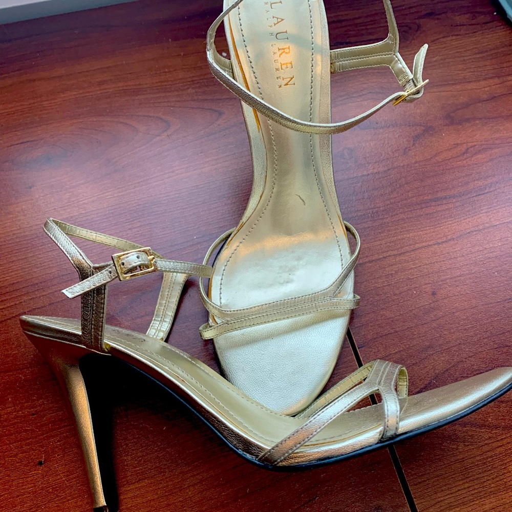 LAUREN Ralph Lauren size 10 champagne heels